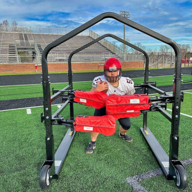 Rae Crowther Tackle-Breaker Sled practicing