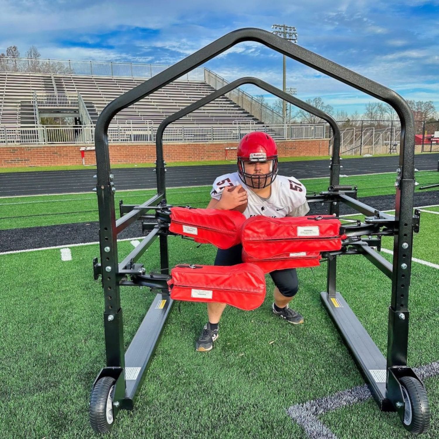 Rae Crowther Tackle-Breaker Sled practicing 2