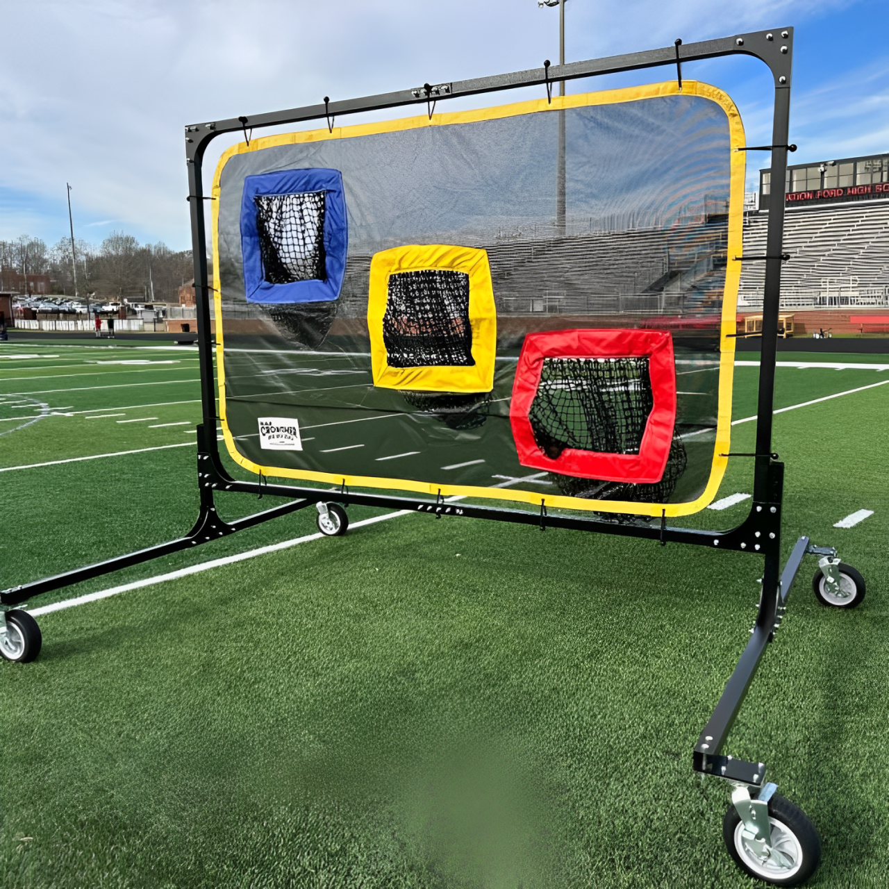 Rae Crowther Pro Portable QB Net with Multi Colored Pockets on wheels