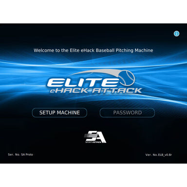 Sports Attack Elite eHack Attack Softball Pitching Machine dashboard