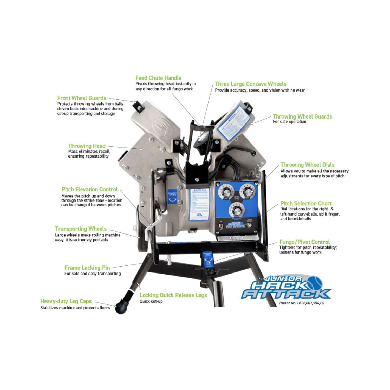 Sports Attack Junior Hack Attack Baseball Pitching Machine details